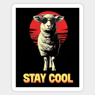 Sunglasses Sheep: Stay Cool Vibes Magnet